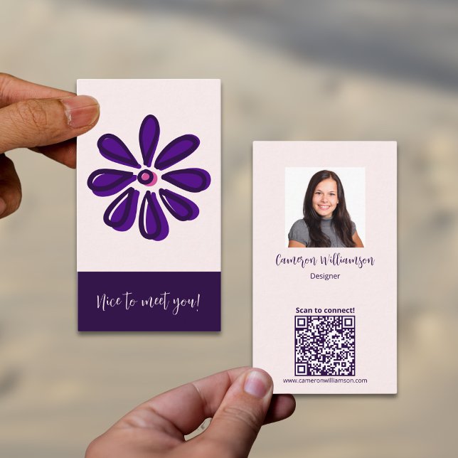 Schön, dich kennenzulernen! Soziale Vernetzung Visitenkarte (Classy Nice to Meet You! Connect Social Business Card)