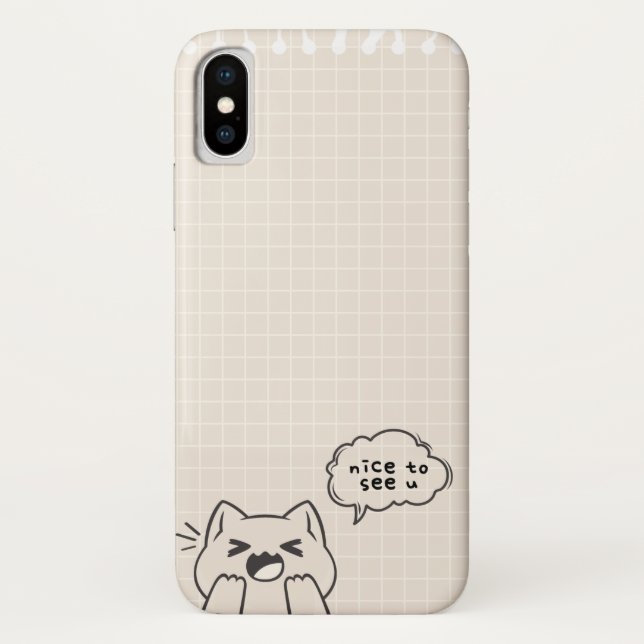 Schön, dich zu sehen: Ein schönes Cat Talking Desi Case-Mate iPhone Hülle (Rückseite)