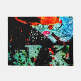 Schön dunkle Türmatten, Schwarz abstrakt Fußmatte