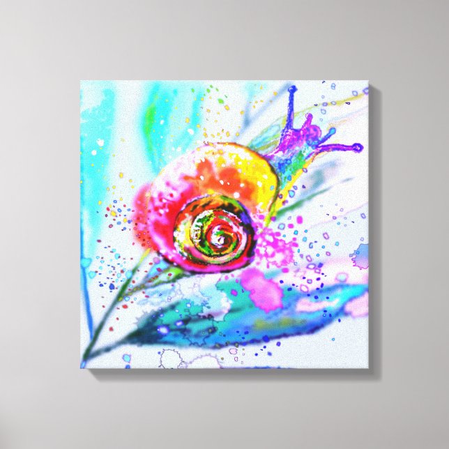 Schön Farben Schneckenwerbung Canvas Print - Maler Leinwanddruck (Vorderseite)