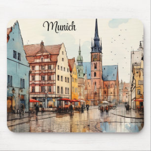 Schön gemaltes München Mousepad