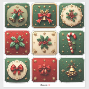 Schön gestaltete Weihnachtskekse Aufkleber