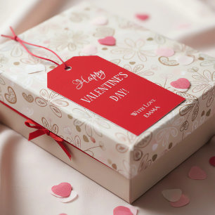 Schön gestaltetes Valentinstag-Geschenk-Tag mit el Geschenkanhänger