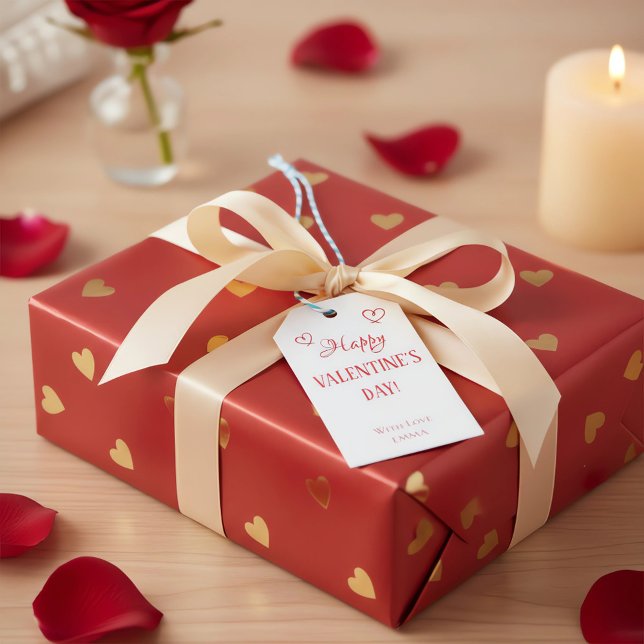 Schön gestaltetes Valentinstag-Geschenk-Tag mit el Geschenkanhänger (Von Creator hochgeladen)