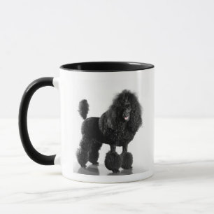 Schön, getrimmt, Schwarzes, kompletter Pudelkörper Tasse