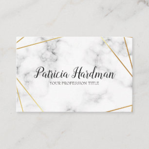 Schön, Glamourgeschäftskarte mit weißem Marmor Visitenkarte