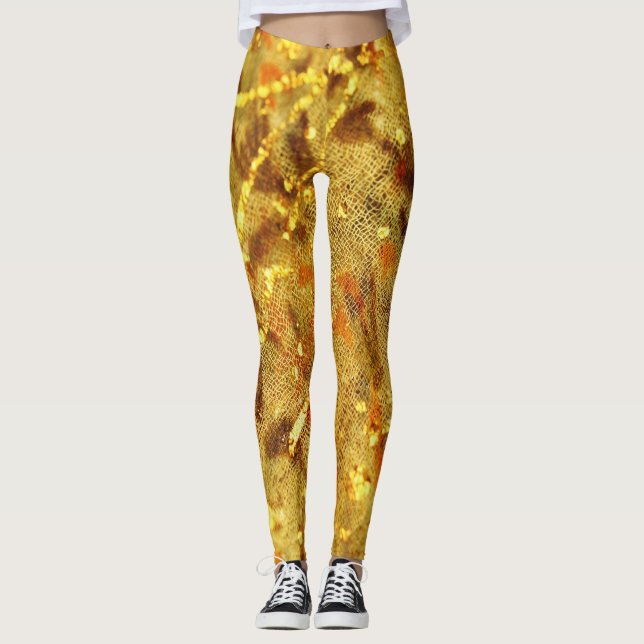 Schön golden leggings (Vorderseite)