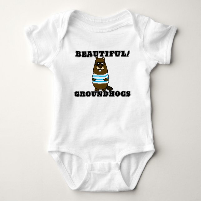Schön/Groundhogs Baby Strampler (Vorderseite)