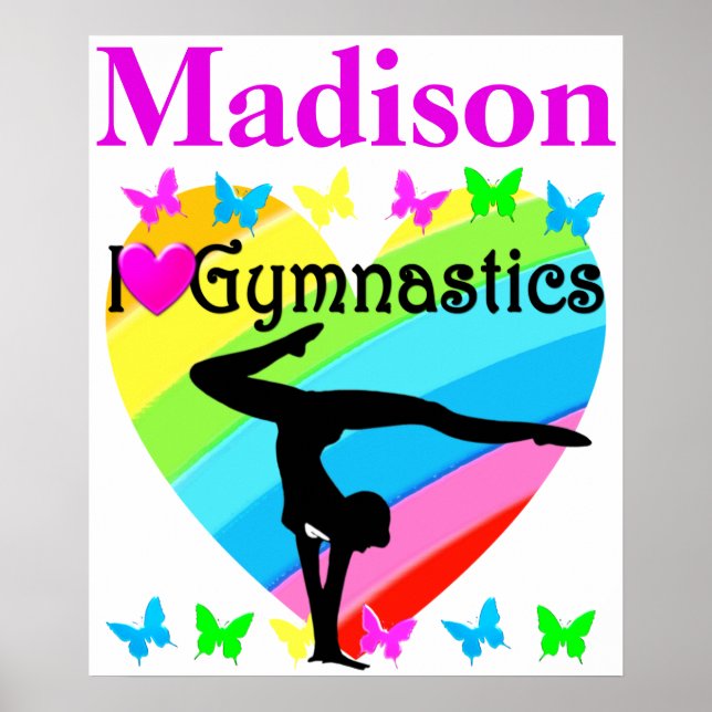 SCHÖN I LIEBE GYMNASTICS PERSONALISIERT POSTER (Vorne)