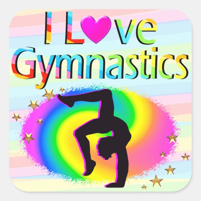 SCHÖN I LIEBE GYMNASTICS RAINBOW STICKER (Vorderseite)
