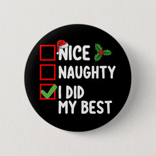 Schön, ich habe meine beste Weihnachtszettel-Famil Button