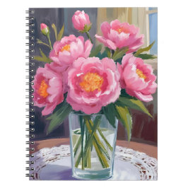 Schön in Rosa Blumenstrauß | Pfingstrose Floral Notizblock
