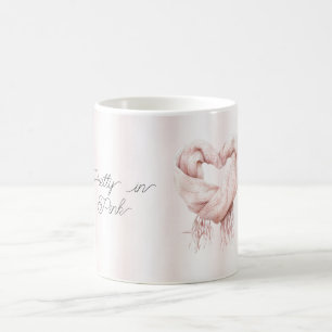 Schön in Rosa Herzschal Kaffeetasse