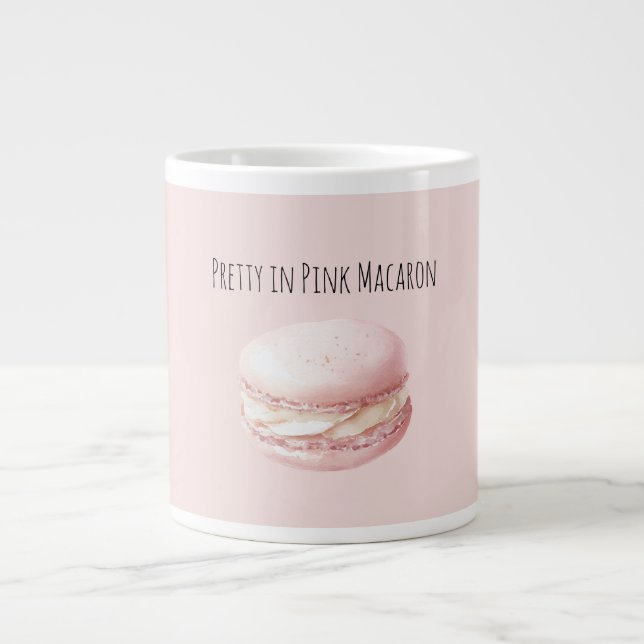 Schön in Rosa Macaron Jumbo-Tasse (Vorderseite)