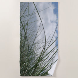 schön, Landschaft, Dünen, Gras, Himmel, Sommer, Strandtuch