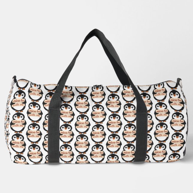 Schön, mich zu treffen - Pinguin-Signatur Duffle Bag (Vorderseite)