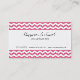 Schön, modern, trendig, rosa Chevron professionell Visitenkarte
