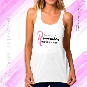 Schön motivierende schwarze Pink-Typografie-T-Shir Tank Top