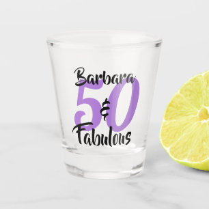 Schön Personalisiert 50 und Fantastisch Benutzerde Schnapsglas