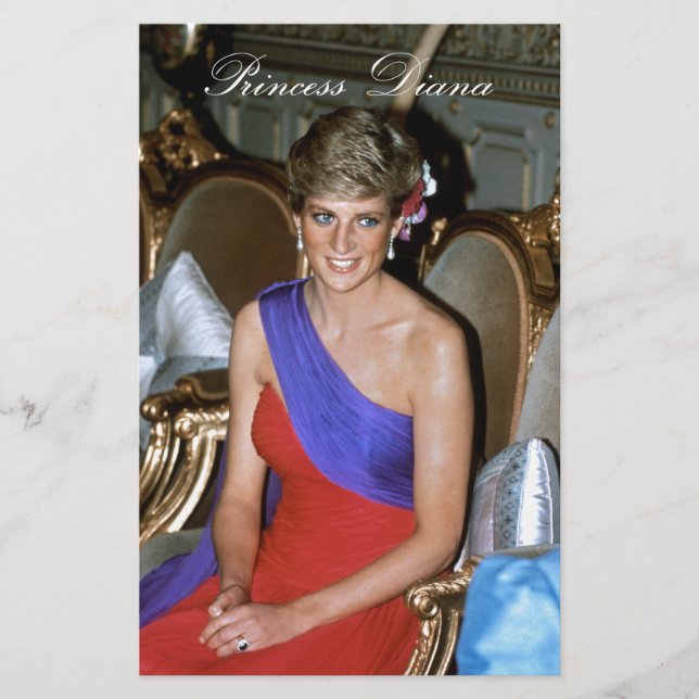 Schön! Princess Diana Thailand 1988 Briefpapier (Vorderseite)