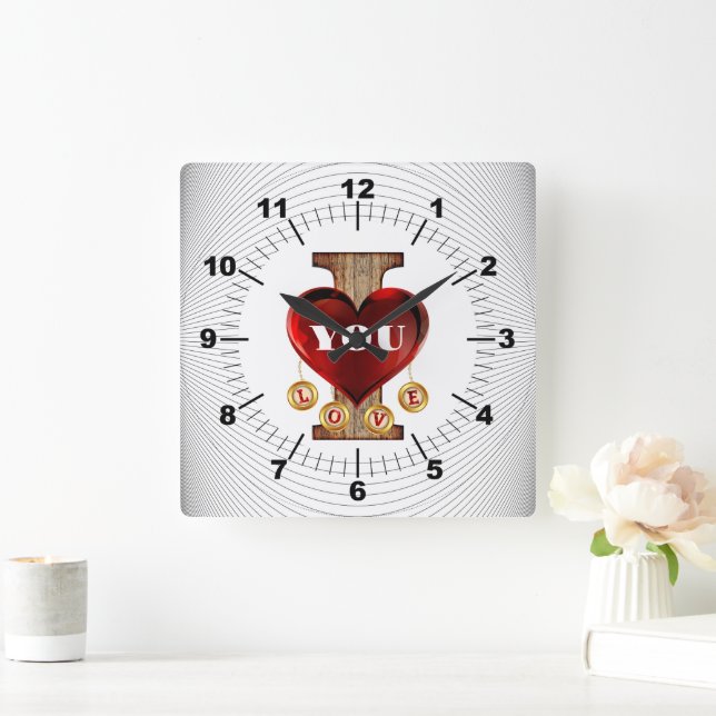 schön quadratische wanduhr (Zuhause)