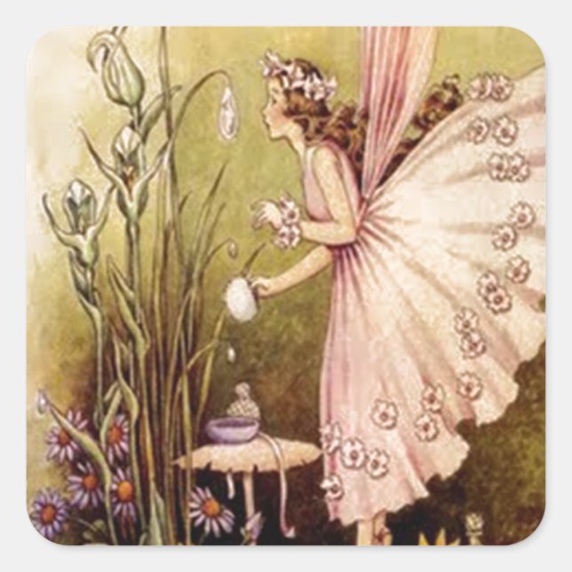 schön quadratischer aufkleber (Vorderseite)