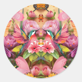 schön runder aufkleber