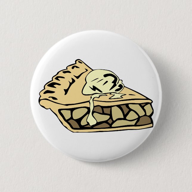 Schön sahniger Apfelkuchen Button (Vorderseite)