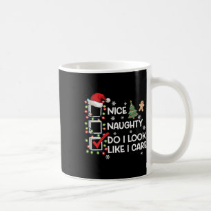 Schön, schaut es aus, als ob ich Weihnachtsliste p Kaffeetasse