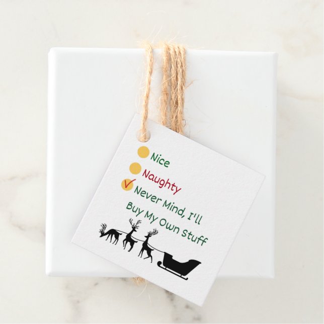 Schön, schmutzig, kein Verstand, ich werde meine e Geschenkanhänger (Beispiel)