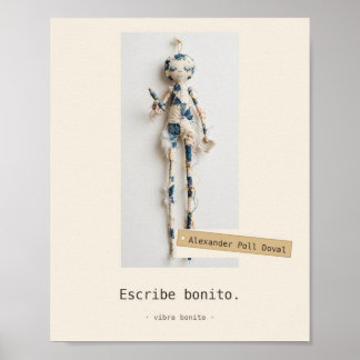 Schön schreiben — Poster aus Stoffpuppen
