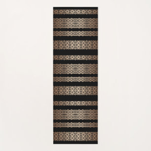 Schön, schwarz mit Gold, Spitzen-Leggings Yogamatte
