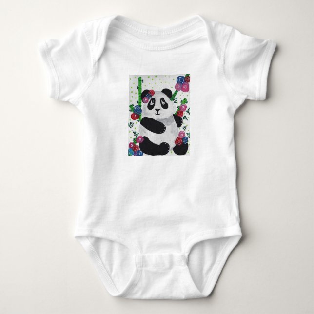 Schön süßer Panda-Bär Baby Strampler (Vorderseite)