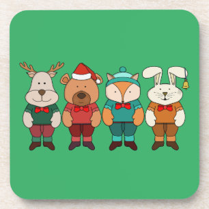 Schön Tiere bereit für den Winter Getränkeuntersetzer