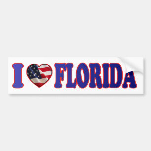 Schön und patriotisch Ich liebe Florida - Aufklebe Autoaufkleber