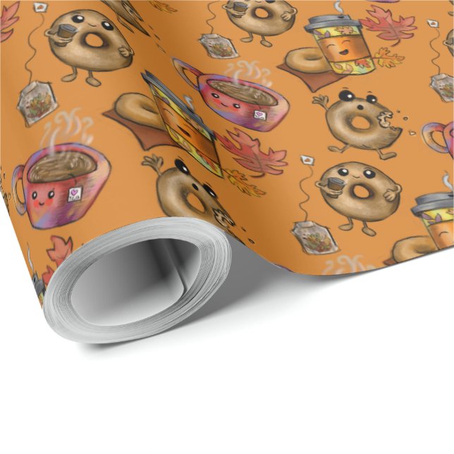 Schön und Tee Geschenkpapier (Rolleneckpunkt)