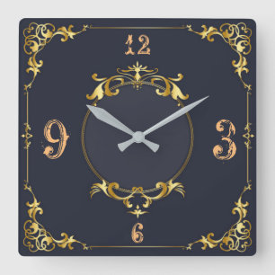 Schön vintage quadratische wanduhr