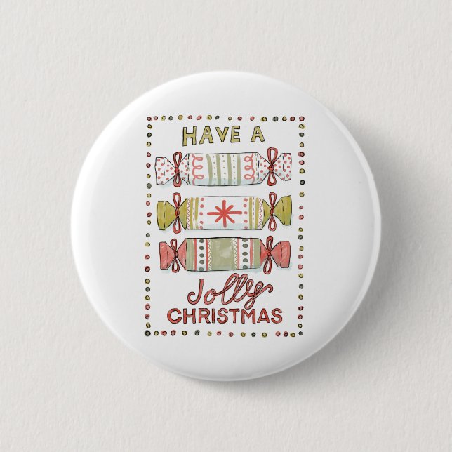 Schön Weihnachten! Knapp Button (Vorderseite)