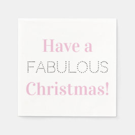 Schön Weihnachten | Modernes rosa Party Serviette