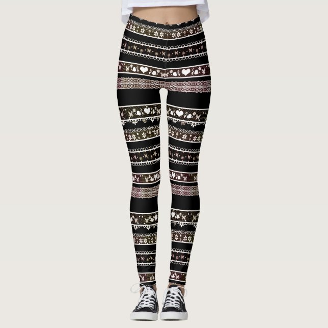 Schön, weiß, Spitzen-Leggings, Spitze, braide Legg Leggings (Vorderseite)