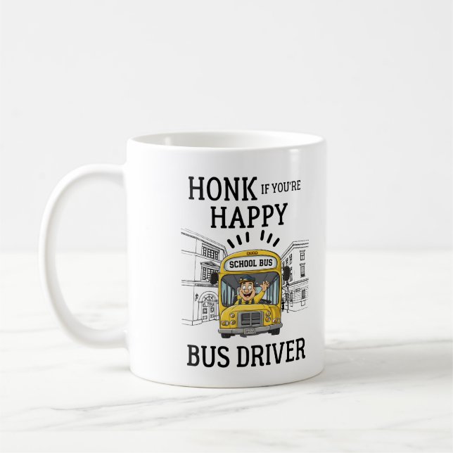 Schön, wenn du glücklich bist, Fahrer! Kaffeetasse (Links)