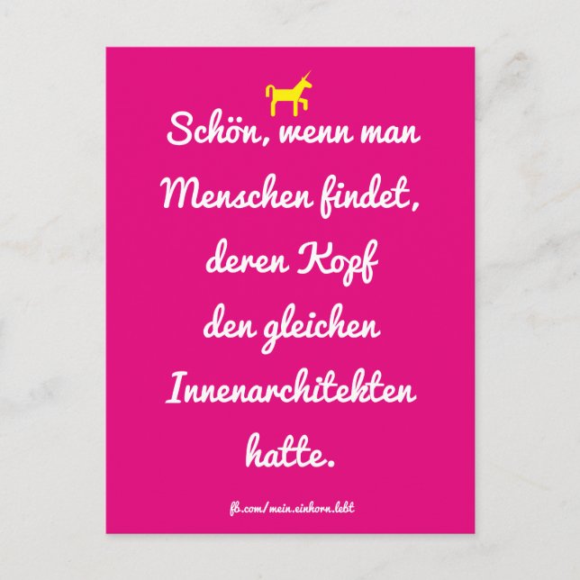 Schön, wenn man Menschen wie dich findet. Postkarte (Vorderseite)