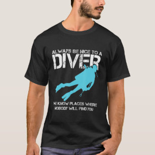 Schön zum Tauchen Tauchen Tauchen Meer Unterwasser T-Shirt