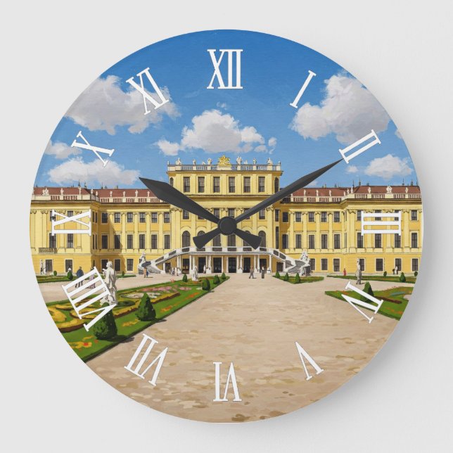 Schönbrunn Palace Vienna Austria Travel Große Wanduhr (Vorderseite)