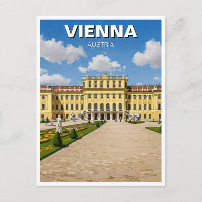 Schönbrunn Palace Wien Österreich Reisen Postkarte (Vorderseite)