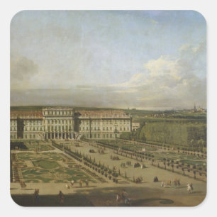 Schonbrunn Palast und Gärten, 1759-61 Quadratischer Aufkleber
