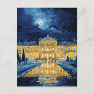 Schonbrunn Schloss Wien Nacht Aquarell Postkarte