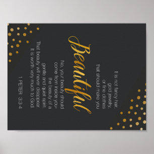 Schöne, 1 Peter 3 Schrift Verse Poster