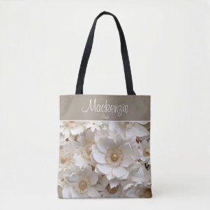 Schöne 3D White Gardenia Bridal Tasche