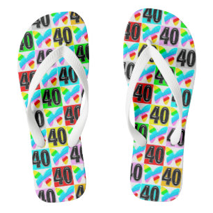 SCHÖNE 40. GEBURTSTAG BUTTERFLY FLIP FLOPS